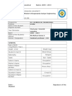 New Bio Data Form Bio Medical Final Year