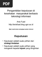 Download Peran TI dalam Pengambilan Keputusan Di Kesehatan Masyarakat by Anis Fuad SN14055494 doc pdf