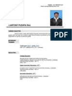 Antony Pushparaj resume