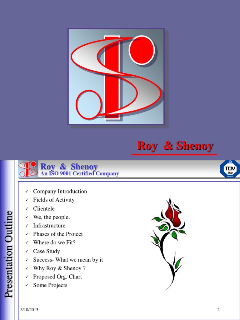 Roy&Shenoy Company Profile PDF Project Management Iso 9000