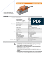 Control damper actuator technical data sheet
