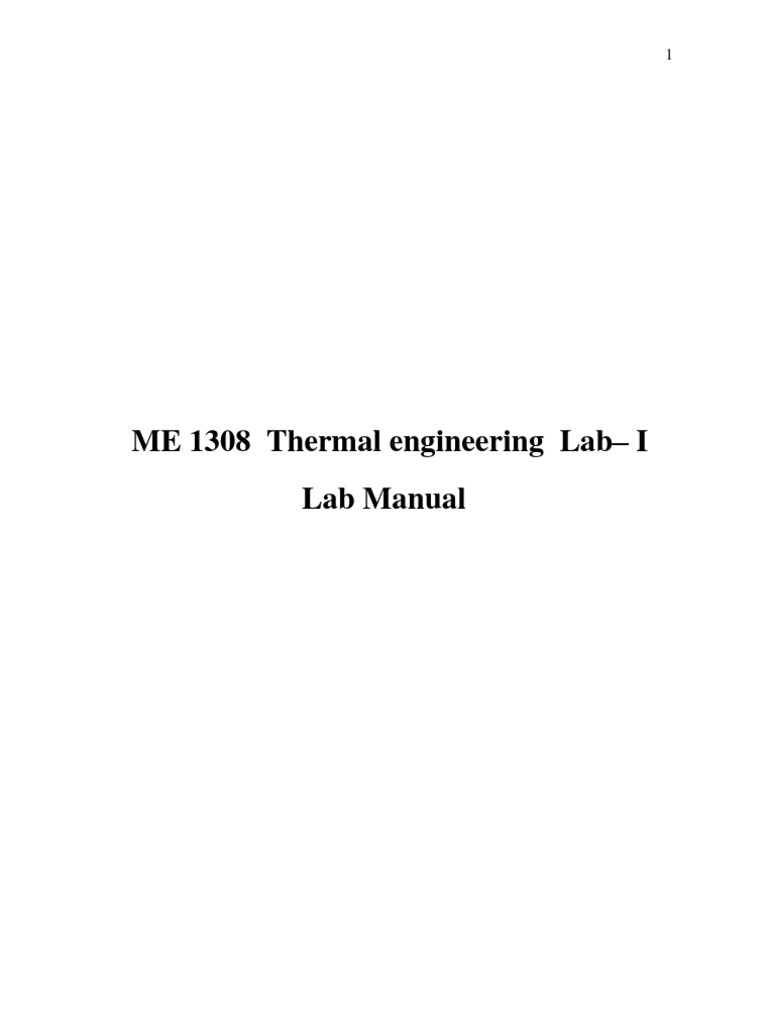 Thermal Conductivity Lab Manual | PDF | Thermal Insulation | Heat Transfer