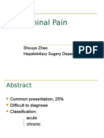 Abdominal Pain: Shouye Zhao Hepatobiliary Sugery Department