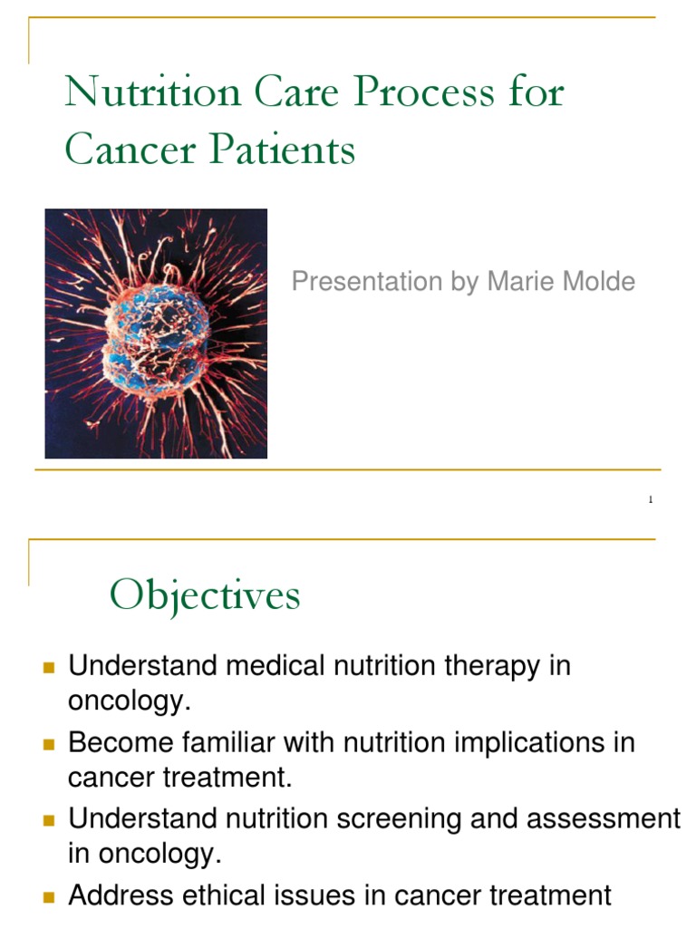 Oncology Nutrition Care for Patients | PDF | Cancer | Weight Loss