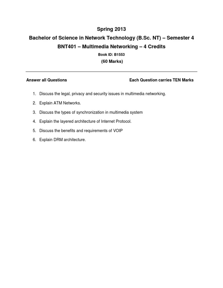 BNT401 Assignment Spring | PDF | Technology & Engineering