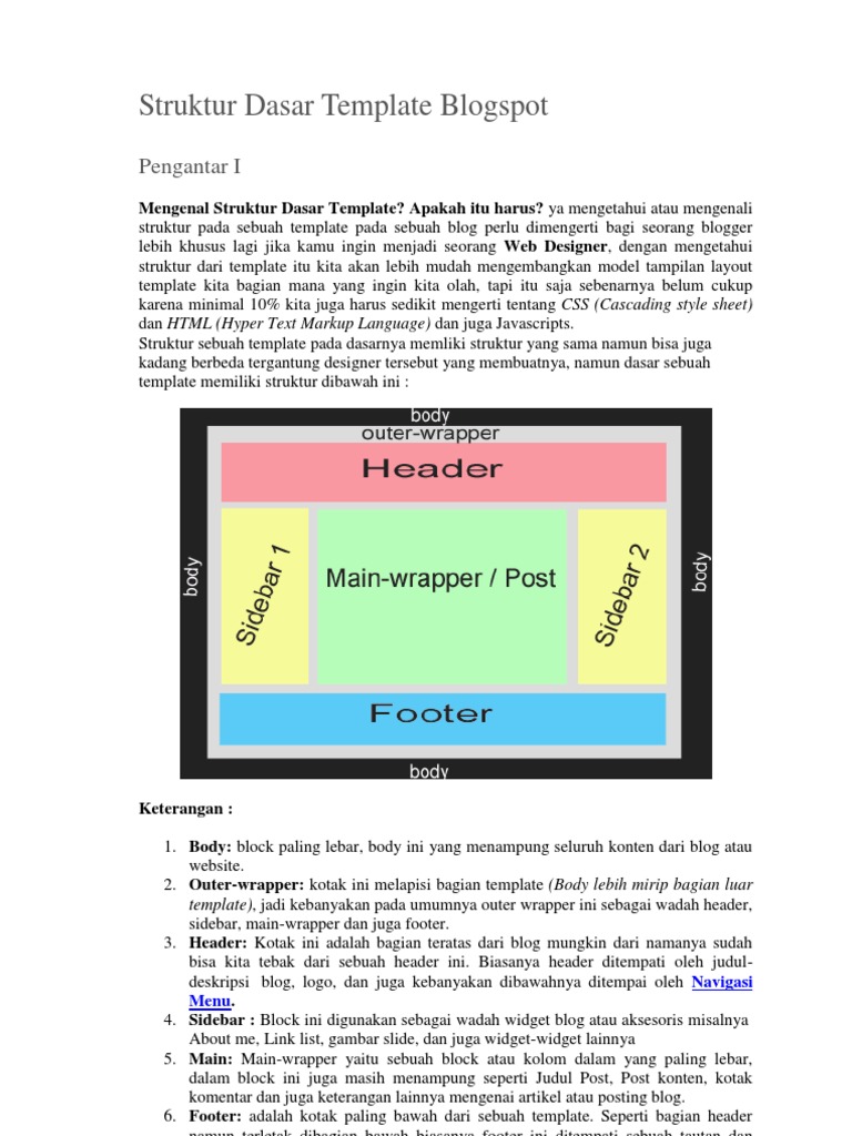 Tutorial Membuat Template Blogger | PDF | Karier & Perkembangan