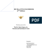 Using The Mla Style Handbook (6 Edition) : The Dr. Mack Gipson, JR., Tutorial and Enrichment Center