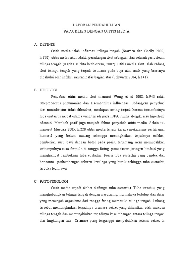 Contoh Laporan Pendahuluan Askep