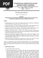 Download Pengumuman Pengadaan CPNS Kabupaten Blora by aji_d_saputro_695185 SN140610918 doc pdf