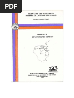 Inventaire Des Ressources Minières de La République D'Haïti (Nord Est)