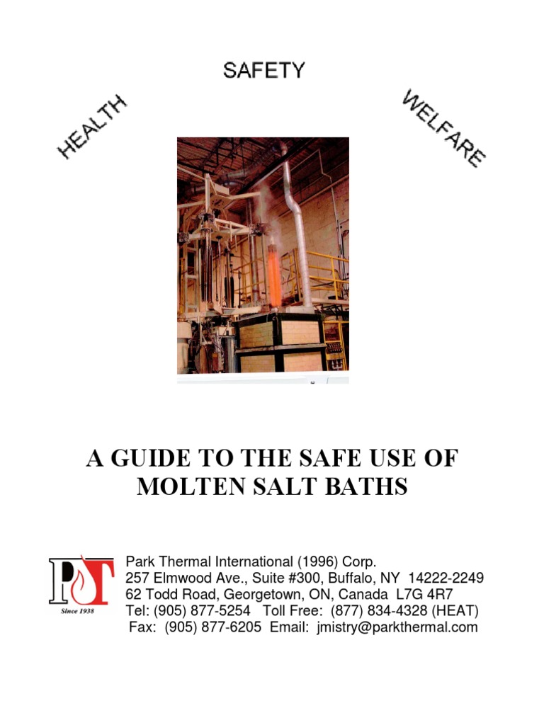 A Guide To The Safe Use of Molten Salt Baths PDF PDF Salt