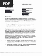 Letter from the IRS to Tea Party organizations 