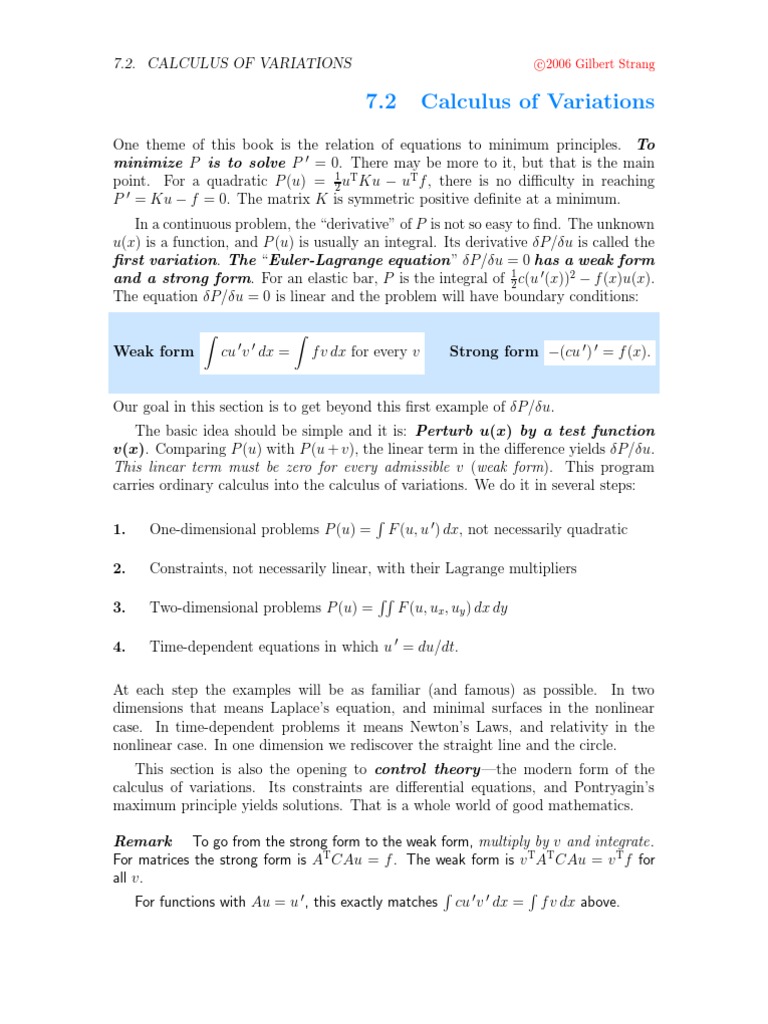 7.2. CALCULUS OF VARIATIONS | PDF | Calculus Of Variations ...