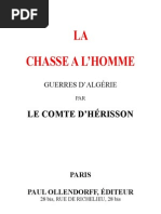 D'Irisson Maurice - La Chasse L'homme Guerre D'alg Rie