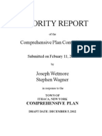 Ithaca West Minority Report of the Comprehensive Plan Committee by Joseph Wetmore and Stephen Wagner December 2012