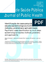 Identificação de casos psiquiátricos em estudos epidemiológicos multifásicos métodos, problemas e aplicabilidade