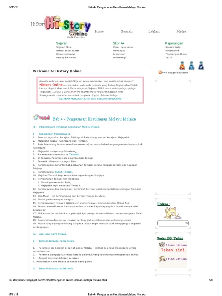 Bab 4 - Pengasasan Kesultanan Melayu Melaka  PDF