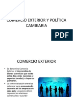 COMERCIO EXTERIOR Y POLÍTICA CAMBIARIA