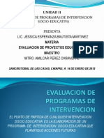 II Unidad Evaluacion de Programas de Intervencion Socioeducativa