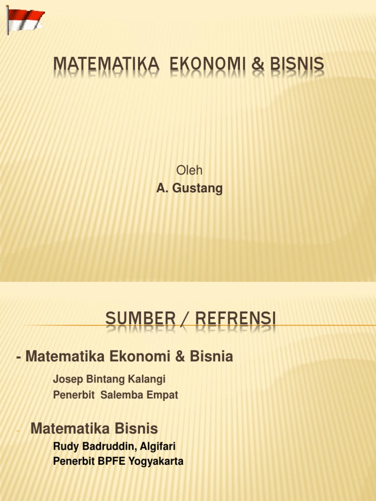 Matematika Ekonomi Bisnis