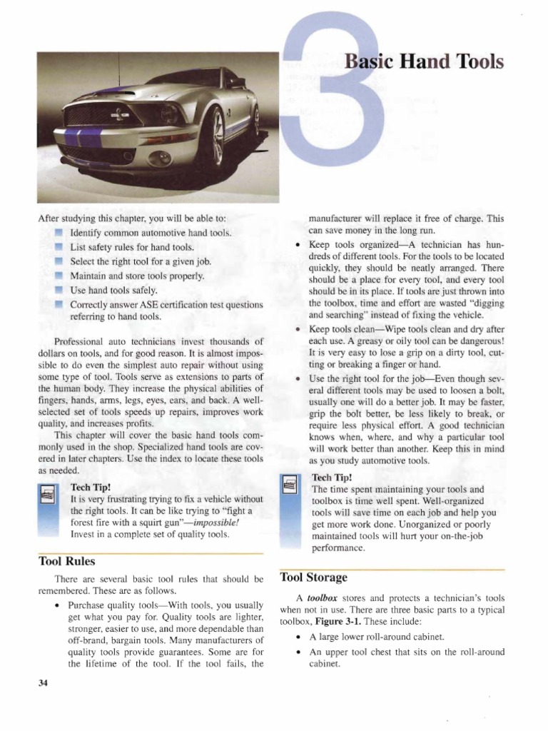 Essential Automotive Hand Tools Guide | PDF | Manufactured Goods ...