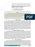 Effect of Process Parameters On Performance Measures of Wire EDM For AISI A2 Tool Steel