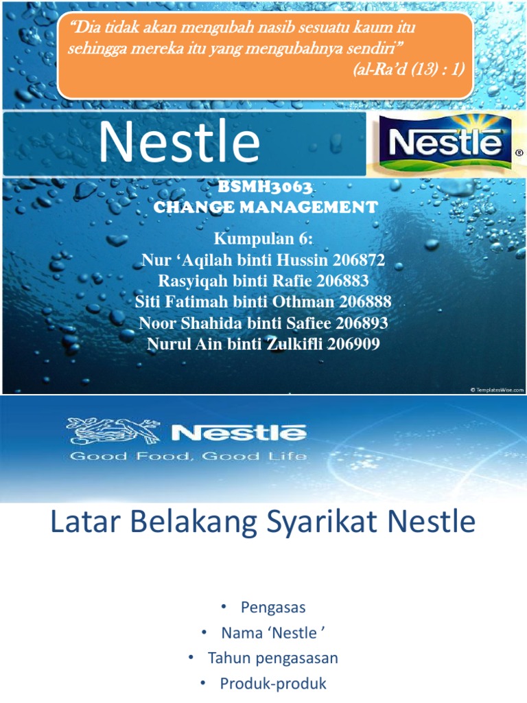 Nestle Presentation Pdf