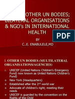 Role of UN bodies, NGOs in international health