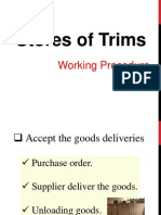 Stores of Trims: Working Procedure