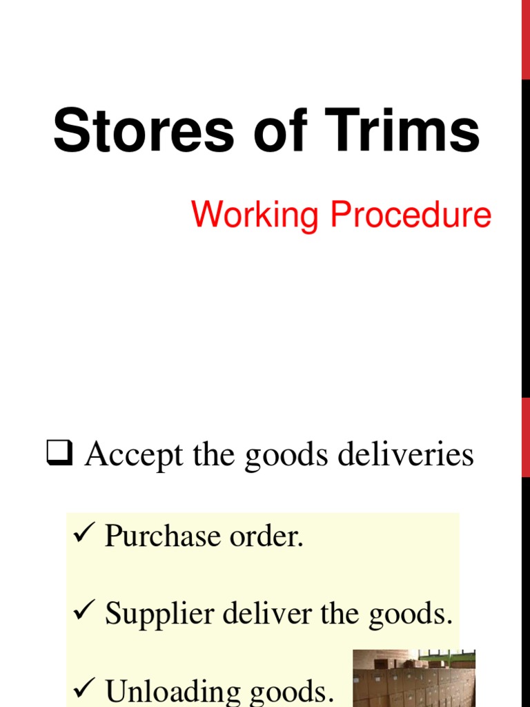 Trim Store Operations in Garment Industry | PDF