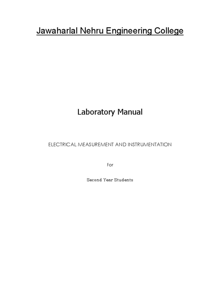 Electrical Measurement Lab Manual | PDF | Thermocouple | Phase (Waves)