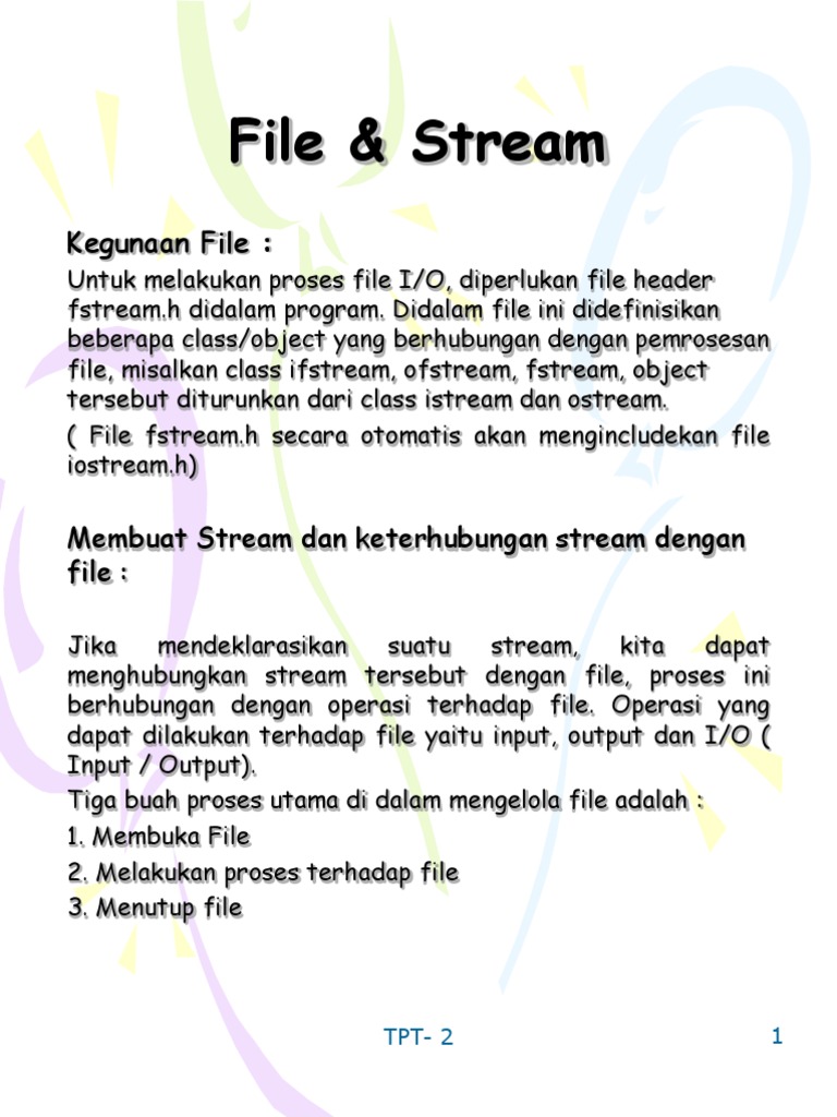Pengelolaan File dan Stream di C++ | PDF