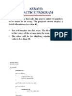 Lab - 1 Dimensional Arrays