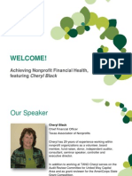 Welcome!: Achieving Nonprofit Financial Health, Featuring Cheryl Black