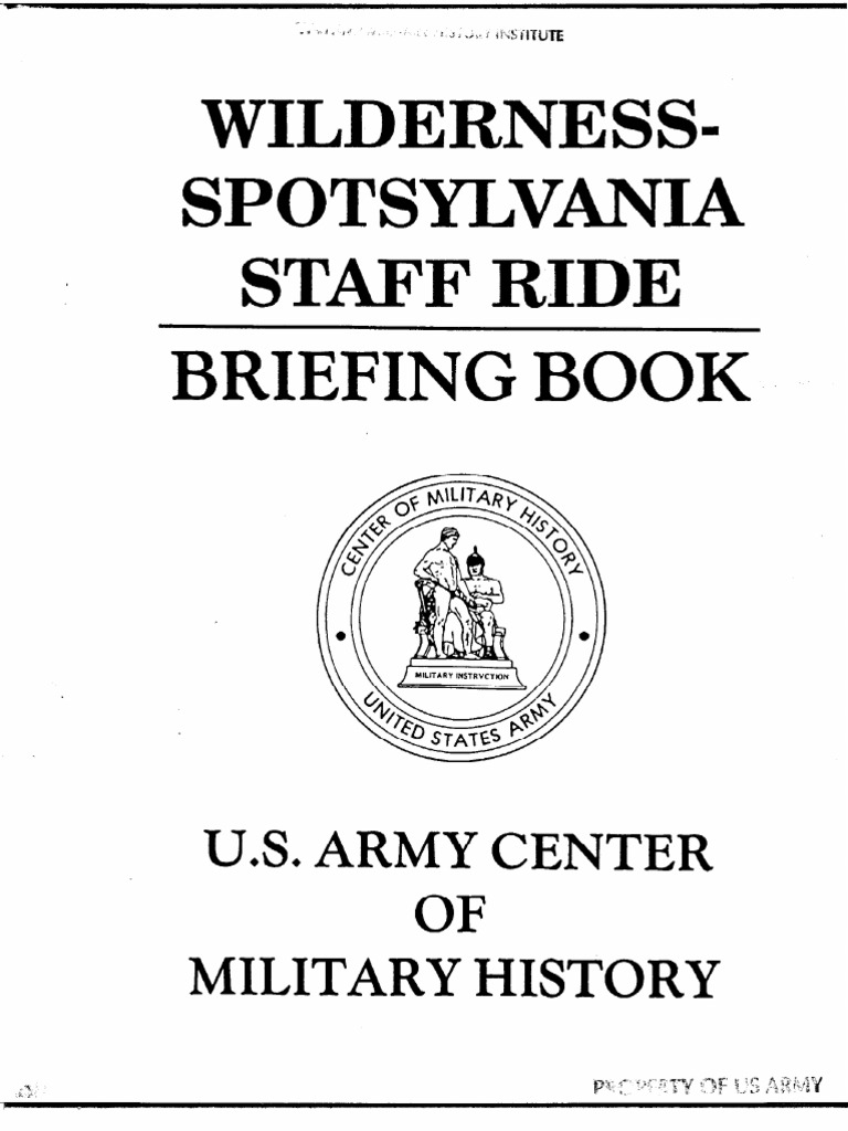 Wilderness-Spotsylvania Staff Ride Briefing Book | PDF | George Meade ...