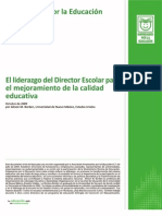 El Liderazgo Del Director Escolar Octubre 2009