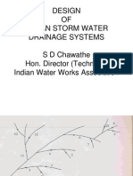 Design OF Urban Storm Water Drainage Systems S D Chawathe Hon. Director (Technical) Indian Water Works Association
