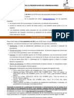 Normas para La Presentacion de Comunicaciones. Almagro 2013.