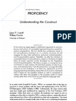 Lantolf & Frawley 1988 Proficiency - Understanding The Construct