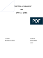 Income Tax Assignment ON Capital Gains