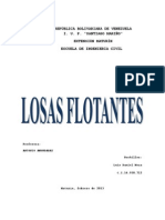 Losas flotantes o losas de cimentación