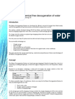 Effective and Chemical Free Deoxygenation of Water