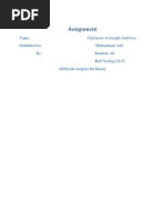 Download Character of Joseph Andrews by Somal Batool SN140811983 doc pdf
