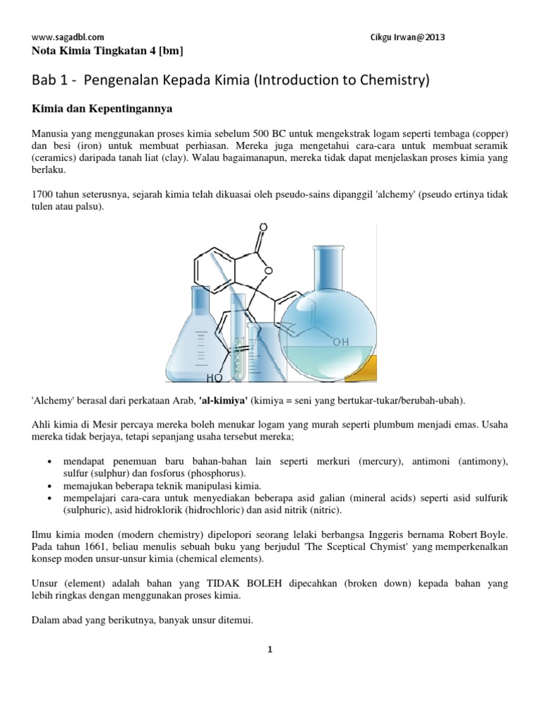 Nota Kimia Tingkatan 4