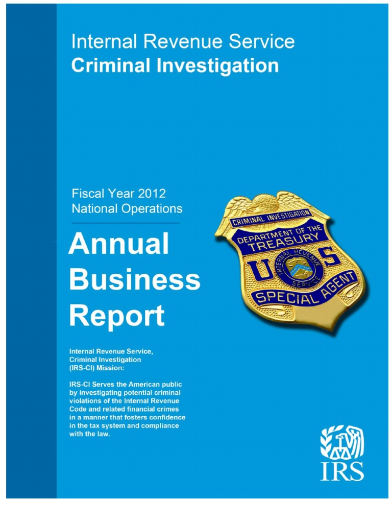 IRS-CI 2012 Annual Business Report | PDF | Payroll | Internal Revenue ...