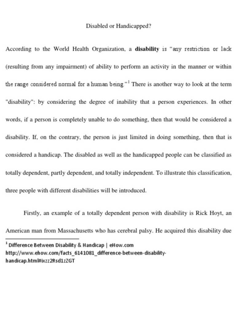 Disabled sports essay image