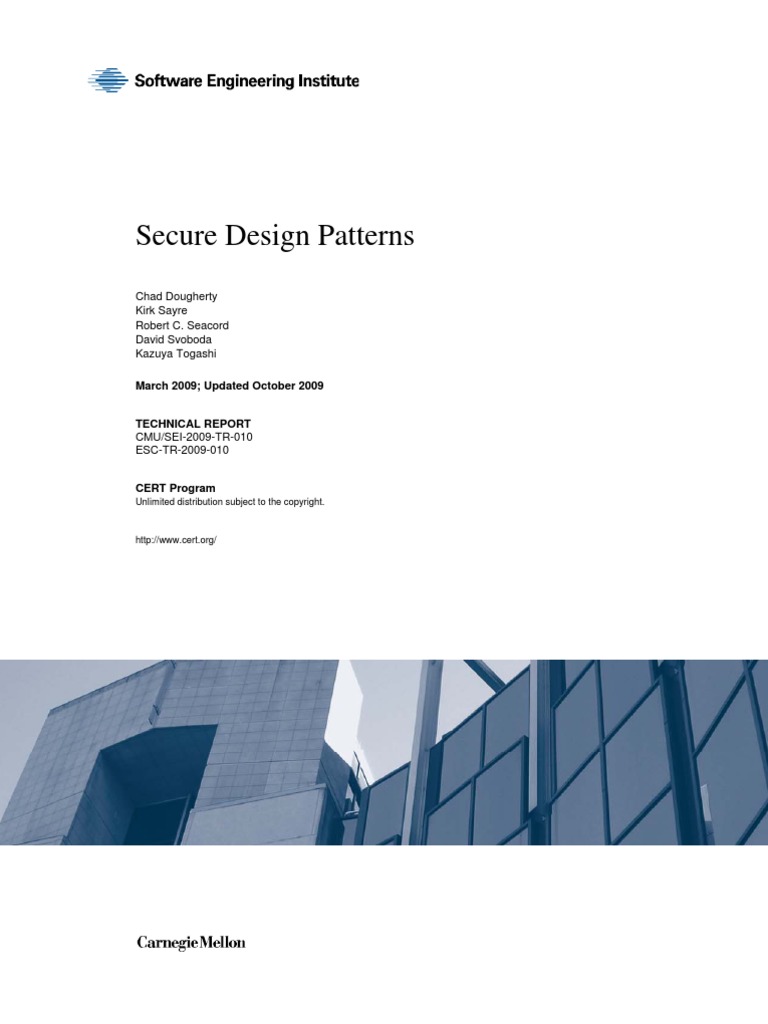 Secure Design Patterns - 09tr010 | PDF
