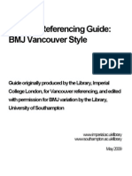 Citing & Referencing Guide: BMJ Vancouver Style