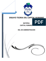 Ensayo de La Teoria Del Capital Humano