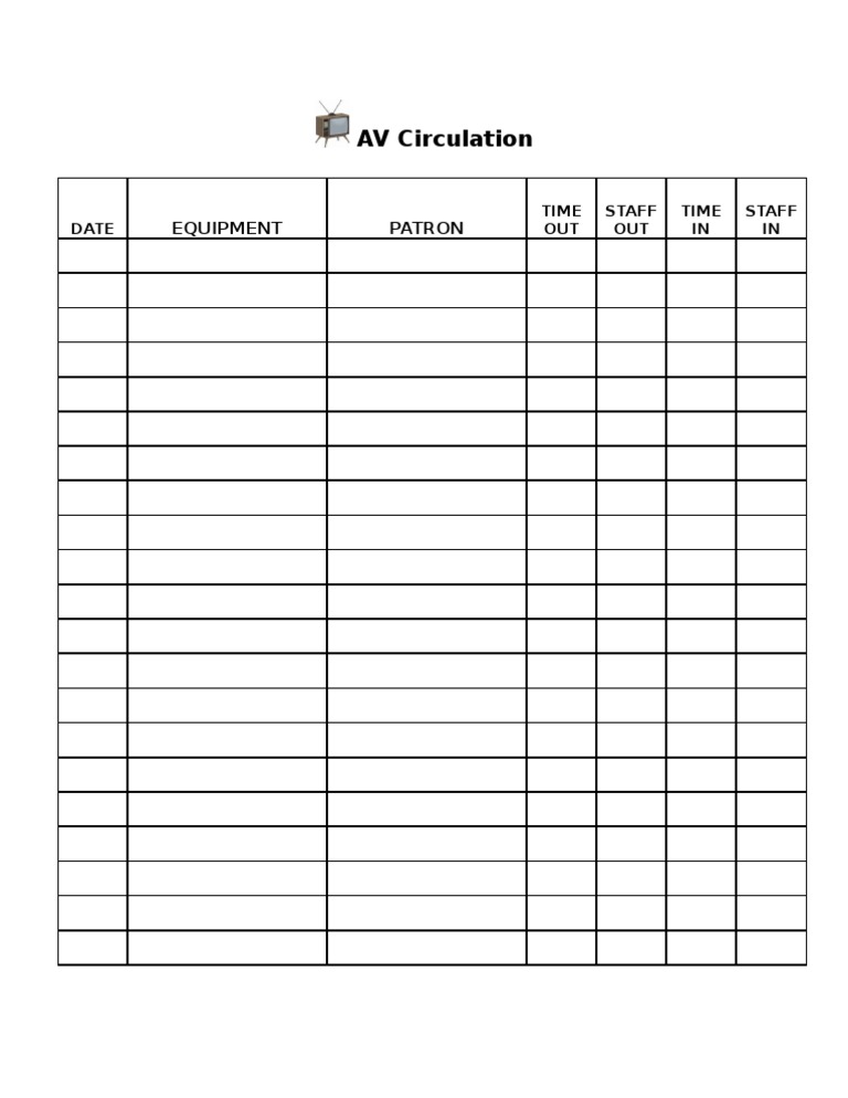 AV Equipment Checkout Log | PDF | Technology & Engineering